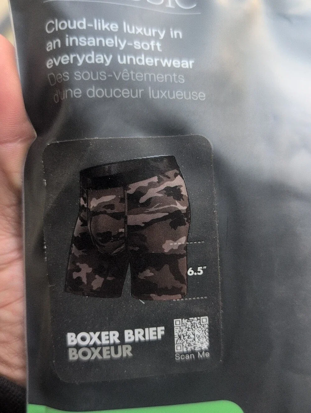 BN3TH Mens  Classic Icon Camo Covert Boxer Briefs - Black/Brown Size S NWT